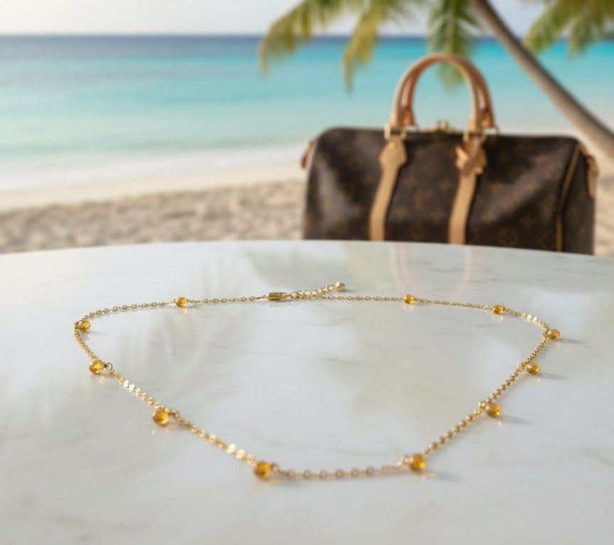 8 stone Mandarine Orange Topaz