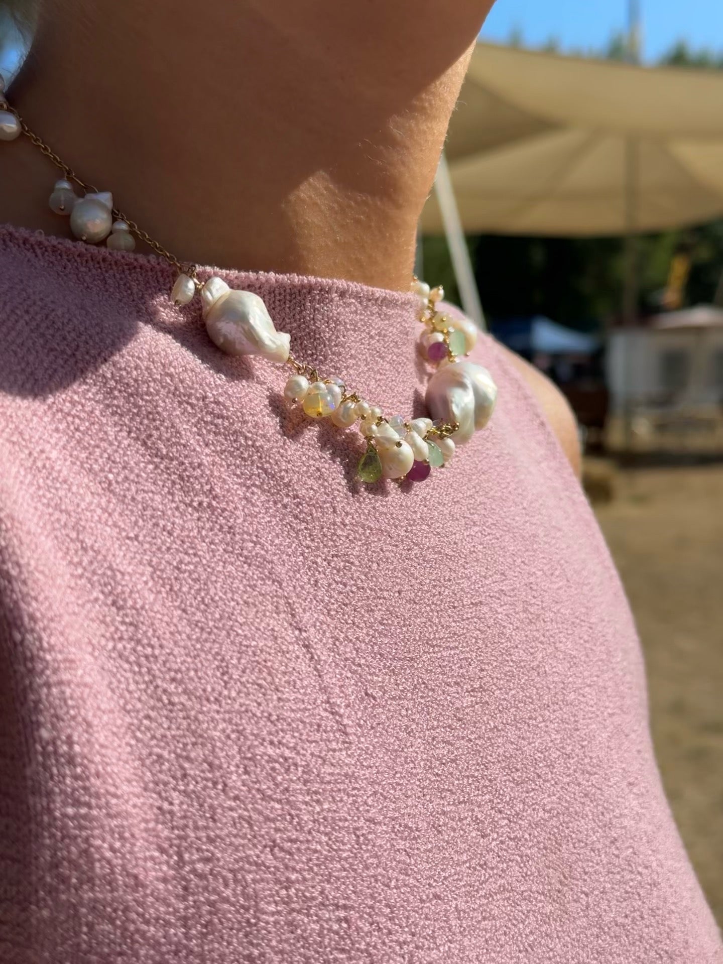 Chunky Baroque Pearl necklace