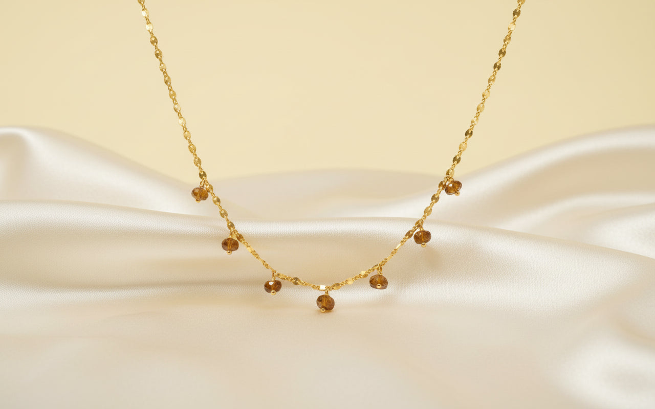 7 Stone in Brown Garnet