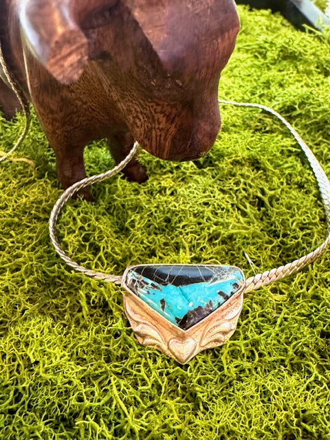 Sterling Silver Necklace with Ithaca Peak Turquoise