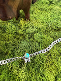 Sterling Silver bracelet turquoise and bow